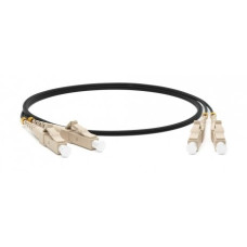 Hyperline FC-D2-50-LC/PR-LC/PR-H-1M-LSZH-BK Патч-корд волоконно-оптический (шнур) MM 50/125, LC-LC, 2.0 мм, duplex, LSZH, 1 м, черный