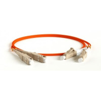 Hyperline FC-D2-62-LC/PR-SC/PR-H-1M-LSZH-OR Патч-корд волоконно-оптический (шнур) MM 62.5/125, LC-SC, 2.0 мм, duplex, LSZH, 1 м