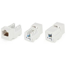 Hyperline KJNE-8P8C-C5e-90-WH Вставка Keystone Jack RJ-45(8P8C), категория 5e, 110 IDC, заделка с помощью NE-TOOL, белая