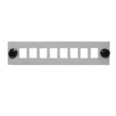 Hyperline FO-FP-W140H42-8SC/DLC-GY Лицевая панель (модуль) для установки 8-SC(DLC), с отверстиями М2 для крепления адаптера, серая