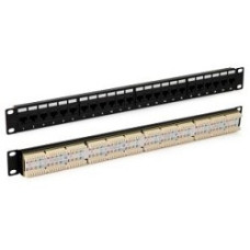 Hyperline PP3-19-24-8P8C-C5E-110D Патч-панель 19", 1U, 24 порта RJ-45, категория 5e, Dual IDC, ROHS, цвет черный