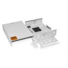 Hyperline FO-WBY-4UN-MK Бокс оптический универсальный, настенный на 4 порта (SC, duplex LC, ST, FC) с держателем для 8 КДЗС, фиксатором центрального силового элемента, зажимом для организации кабеля,