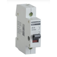 Iek MNV15-1-020 Выключатель нагрузки (мини-рубильник) ВН-32 1Р 20А GENERICA
