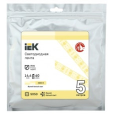 IEK LSR2-1-060-20-3-05 Лента LED 5м LSR-5050WW60-14,4-IP20-12В теплая белая