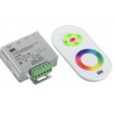 Iek LSC1-RGB-144-RF-20-12-W Контроллер с ПДУ радио RGB 3 канала 12В 4А 144Вт белый