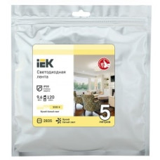 IEK LSR1-1-120-20-3-05 Лента LED 5м LSR-2835WW120-9,6-IP20-12В теплая белая
