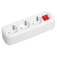 Iek KYP11-16-03-00-ZK Розетка переносная разб. с выкл. К03В 3 места CLASSIC IEK