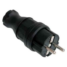 Iek PKR01-016-2-K02 ВБп3-1-0м Вилка прямая ОМЕГА IP44 черная