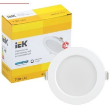 Iek LDVO0-1611-07-4000-K01 Светильник LED ДВО 1611 белый круг 7Вт 4000К IP20 {пластик. корпус, диам 95 мм}