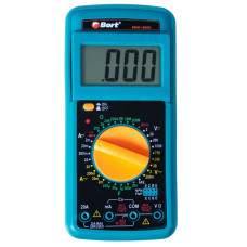 Bort BMM-1000N Мультиметр [91271143] { Диапазон постоянного напряжения 0-1000 тип, диапазон постоянного тока 0-20 тип, диапазон переменного напряжения 0-750 тип, 0.3 кг, набор акс 4 шт }
