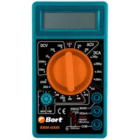 Bort BMM-600N Мультиметр [91271167] { Диапазон постоянного напряжения 0-1000 тип, диапазон постоянного тока 0-10 тип, диапазон переменного напряжения 0-750 тип, 0.1 кг }