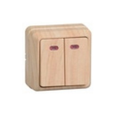 Iek EVO21-K03-10-DC ВС20-2-1-ОС Выключатель 2кл с инд. 10А ОКТАВА (сосна)