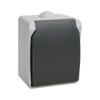 Iek ERS12-K03-16-54-DC РСб20-3-ФСр Розетка одноместная с з/к для открытой установки ФОРС IP54 IEK