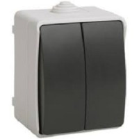 Iek EVS20-K03-10-54-DC ВС20-2-0-ФСр Выключатель двухклавишный для открытой установки ФОРС IP54 IEK