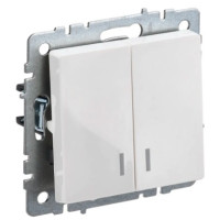 IEK BR-V20-1-10-K01 BRITE Выключ. 2-кл. с инд. 10А ВС10-2-1-БрБ бел.