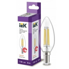 Iek LLF-C35-7-230-30-E14-CL Лампа LED C35 свеча прозр. 7Вт 230В 3000К E14 серия 360°