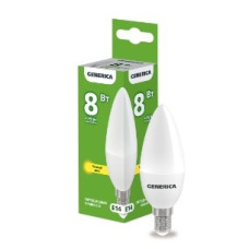 IEK LL-C35-08-230-30-E14-G Лампа LED C35 свеча 8Вт 230В 3000К E14 GENERICA