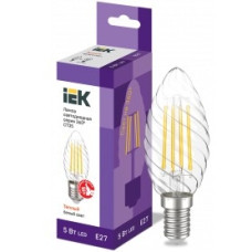 Iek LLF-CT35-5-230-30-E27-CL Лампа LED CT35 свеча вит. 5Вт 230В 3000К E27 серия 360°