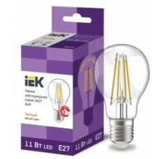 Iek LLF-A60-11-230-30-E27-CL Лампа LED A60 шар прозр. 11Вт 230В 3000К E27 серия 360°