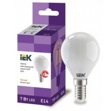 Iek LLF-G45-7-230-40-E14-FR Лампа LED G45 шар матов. 7Вт 230В 4000К E14 серия 360°