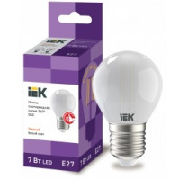Iek LLF-G45-7-230-40-E27-FR Лампа LED G45 шар матов. 7Вт 230В 4000К E27 серия 360°