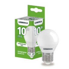 IEK LL-G45-10-230-40-E27-G Лампа LED G45 шар 10Вт 230В 4000К E27 GENERICA