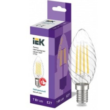 Iek LLF-CT35-7-230-40-E27-CL Лампа LED CT35 свеча вит. 7Вт 230В 4000К E27 серия 360°