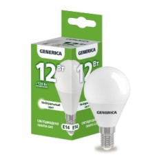 IEK LL-G45-12-230-40-E14-G Лампа LED G45 шар 12Вт 230В 4000К E14 GENERICA
