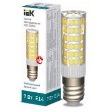 Iek LLE-CORN-7-230-40-E14 Лампа LED CORN капсула 7Вт 230В 4000К керамика E14