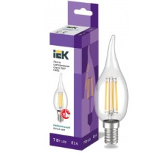 Iek LLF-CB35-7-230-40-E14-CL Лампа LED СВ35 св.н/ветру 7Вт 230В 4000К E14 серия 360°