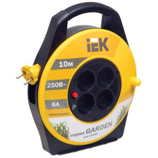 Iek WKP23-06-04-10 Катушка УК10 с т/з 4 места 2Р/10м 2х0,75 мм2 "Garden"