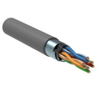ITK LC1-C5E04-321 Кабель связи витая пара F/UTP, кат.5E 4x2 x 24AWG solid, LSZH, 305м, серый