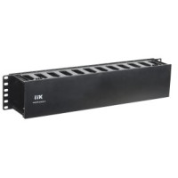 ITK CO05-2PC 19" пластиковый каб. органайзер с крышкой, 2U, чер