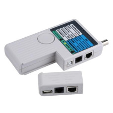 ITK WH3468 Тестер для витой пары 4в1 RJ45/RJ11/BNC/USB с элем. пит.