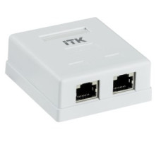 ITK CS2-1C06F-22 Настенная инф. розетка RJ45 кат. 6 FTP 2-порт