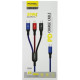 Кабель 3 в 1 с разъемом Lightning/micro-USB/Type C 1,2м нейлоновая оплетка Pavareal PA-DC02