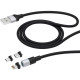 Кабель 3 в 1 с разъемом Apple Lightning/micro-USB/Type C (1,2м, в оплетке) Deppa 72282