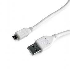 Кабель USB2.0 Am-microB 1м Cablexpert ( CC-P-mUSB02W-1M ) Platinum белый