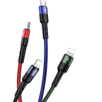 Кабель 4 в 1 Usams SJ317USB01 1.2м черный