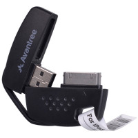 Кабель для Apple USB 30pin Avantree, брелок, черный (FDKB-TR102-BLK)