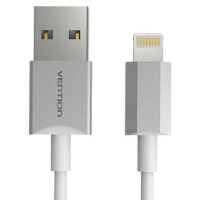 Кабель для Apple Lightning Vention 1м серебристый (VAI-C02-W100)