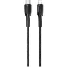 Кабель для Apple USB-C - Lightning Usams SJ401 Zync Alloy PD 1.2м черный