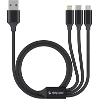 Кабель 3 в 1 с разъемом Apple Lightning/micro-USB/Type C 1,2м Deppa 72299