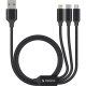 Кабель 3 в 1 с разъемом Apple Lightning/micro-USB/Type C 1,2м Deppa 72299