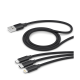 Кабель 3 в 1 с разъемом Apple Lightning/micro-USB/Type C 1,2м Deppa 72299