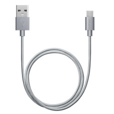 Кабель USB-MicroUSB 1.2m Deppa 72192 графит алюминий/нейлон