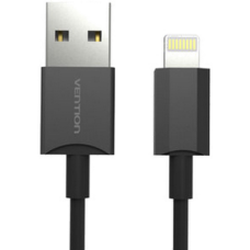 Кабель для Apple Lightning Vention 1м черный (VAI-C02-B100)