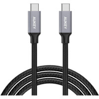 Кабель USB2.0 Cm-Cm 2m Aukey Braided Nylon CB-CD6 серый алюминий/нейлон