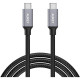 Кабель USB2.0 Cm-Cm 2m Aukey Braided Nylon CB-CD6 серый алюминий/нейлон