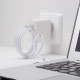 Кабель USB2.0 Cm-Cm 1,2m Deppa 72322 белый 5A магнитный органайзер